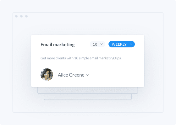 Sessão recorrente de marketing por email