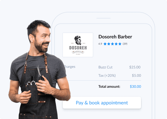 uma página de marcações setmore de barbearia