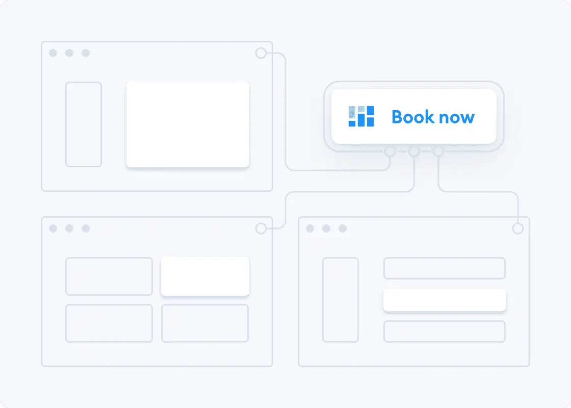 wireframe del pulsante prenota ora di setmore