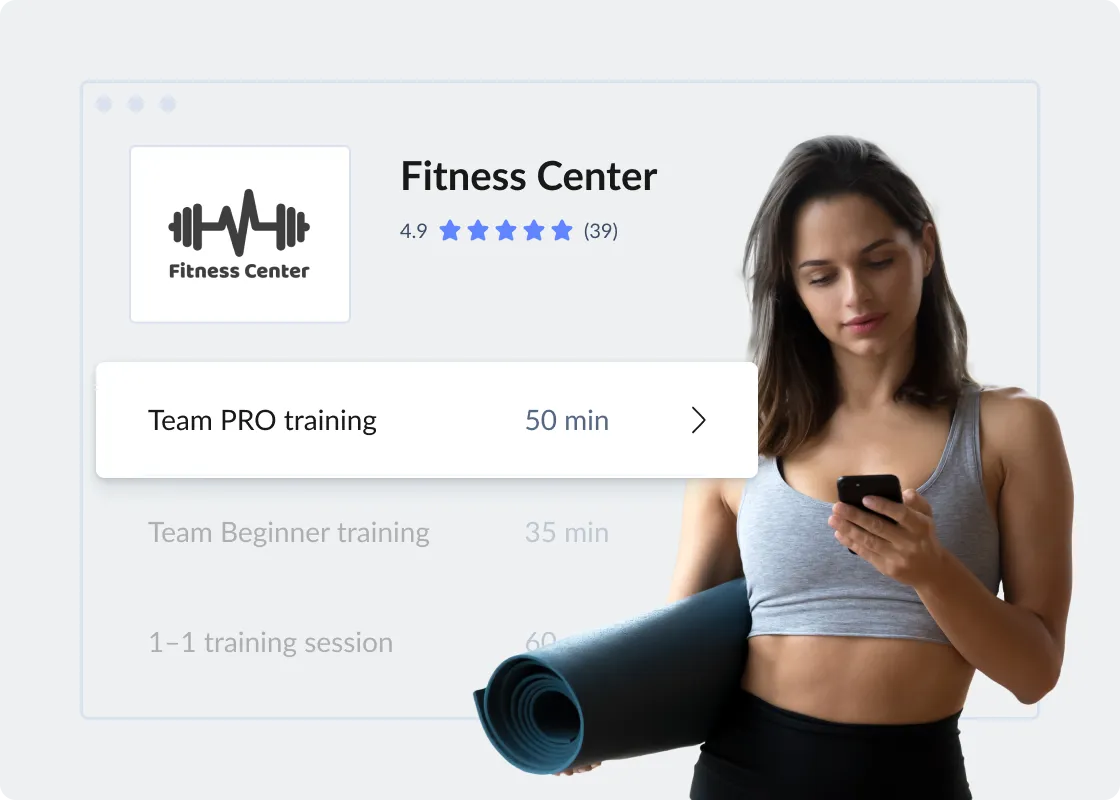 woman joining for online yoga class