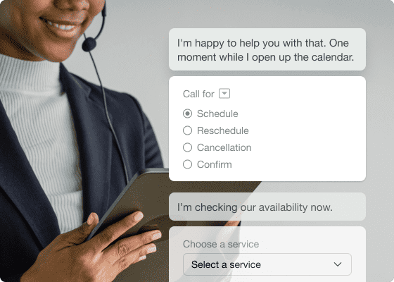 Industry specific functionality receptionist