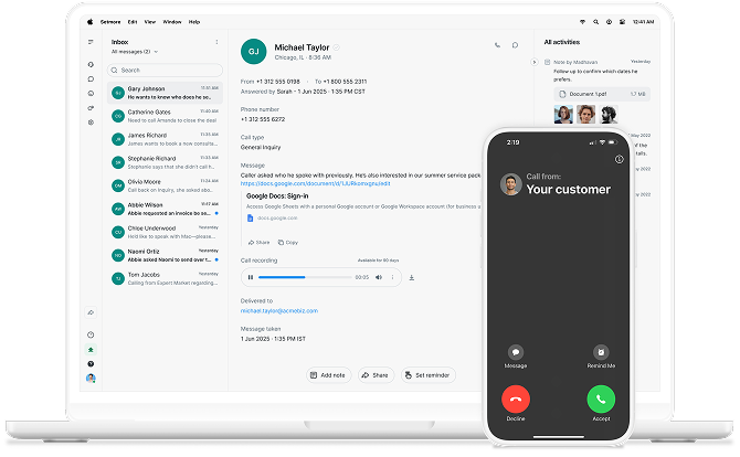 Virtual receptionist scheduling software