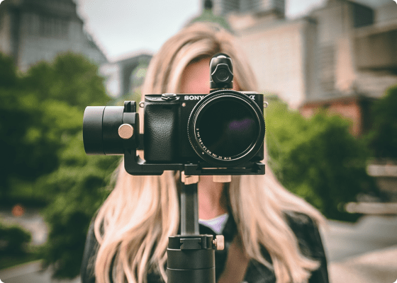 camera shooting for social media post