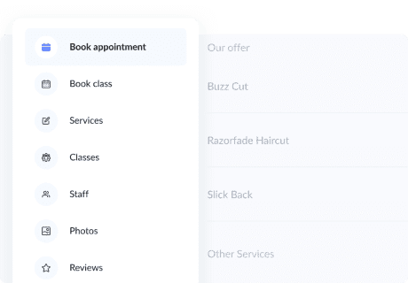 booking page navigation setmore