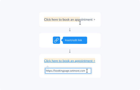 hyperlink booking page setmore