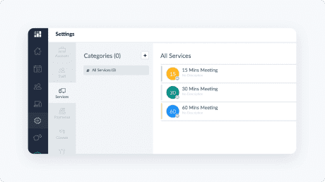 personal de servicios de configuración setmore