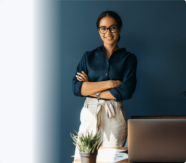 Lady in glasses smiling