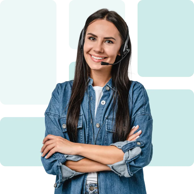 smiling customer service women