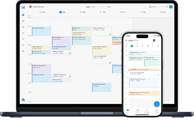 calendrier de bureau et mobile