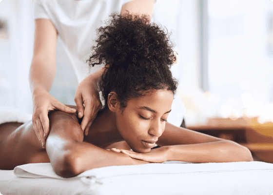 getting spa massage