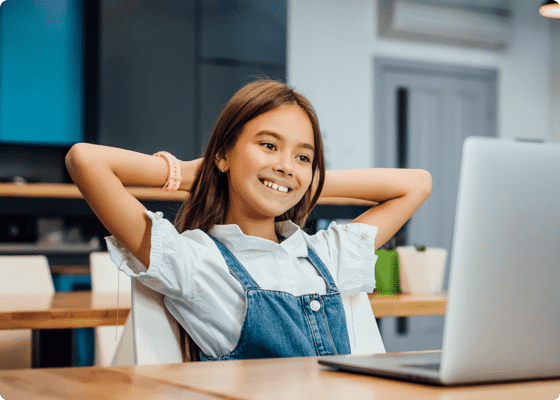 a student girl in school