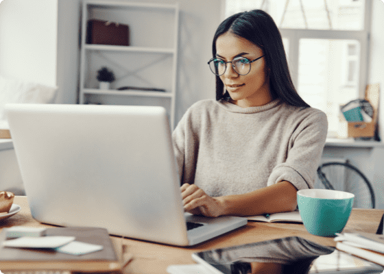 customer using laptop for facebook booking