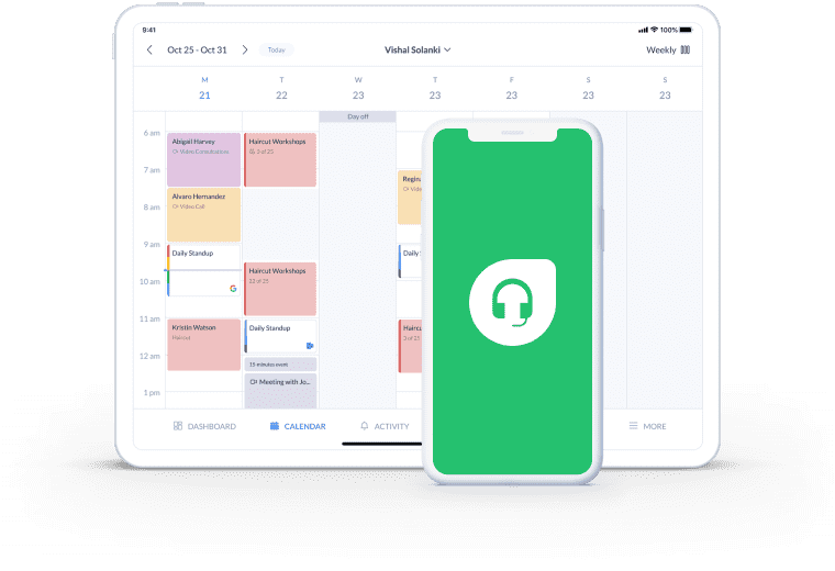 Calendar page open on multiple devices