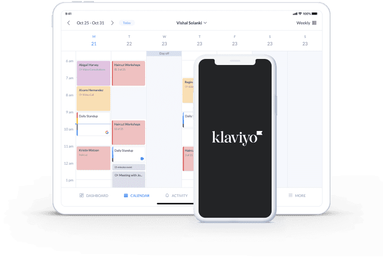 integrate klaviyo with setmore