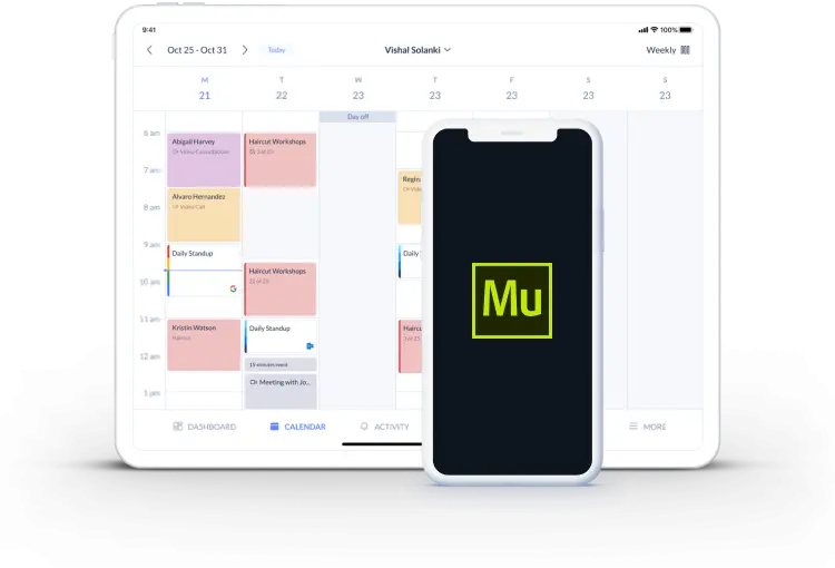 integrazione muse con pagina calendario setmore