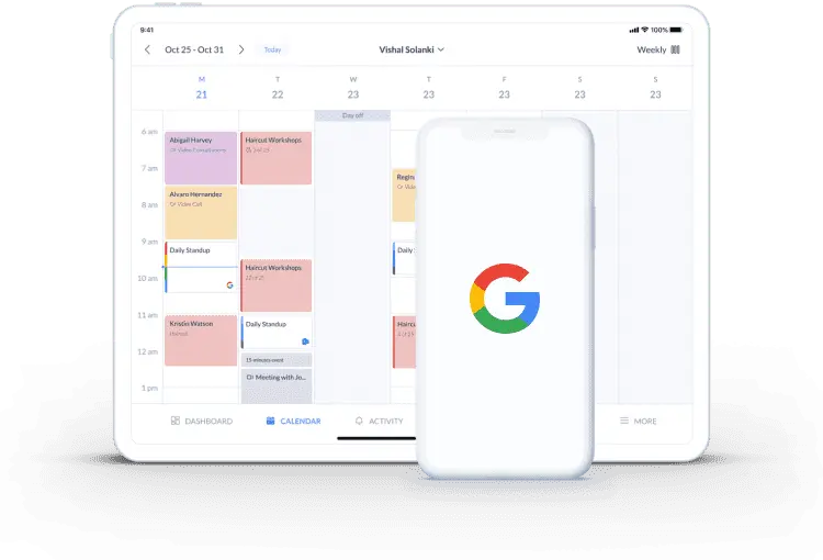 appointment app on desktop and mobile