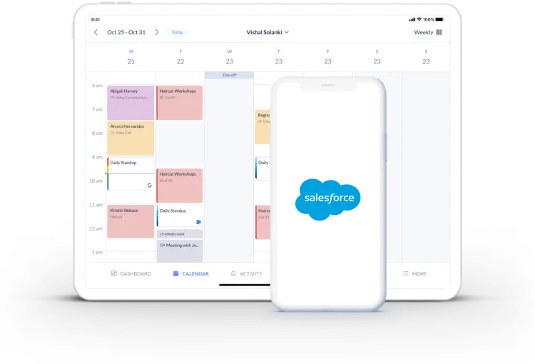 integrazione pagina prenotazione setmore con salesforce