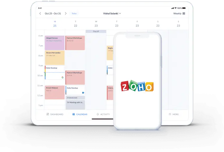 use setmore for importing contacts to zoho