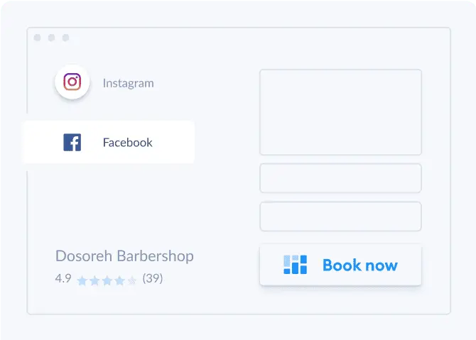 marcar agora barbearia no Instagram e facebook