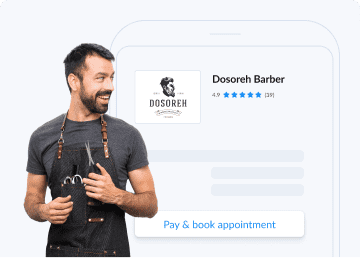 paiements en ligne de salon de coiffure pour homme