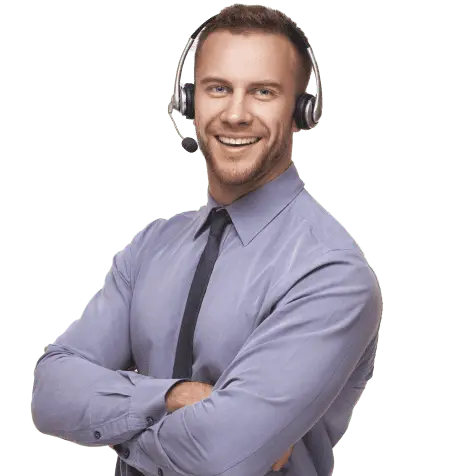 Smiling man checking Setmore appointments