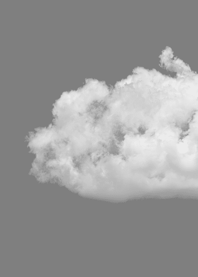 isolated clouds on black background