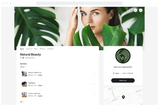 free booking page online